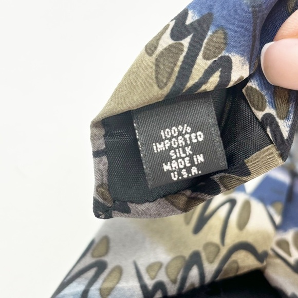 GRATEFUL DEAD Men’s Blue Gray Abstract Print Tie SYNESTHESIA Second Set 1996 USA - Picture 5 of 6